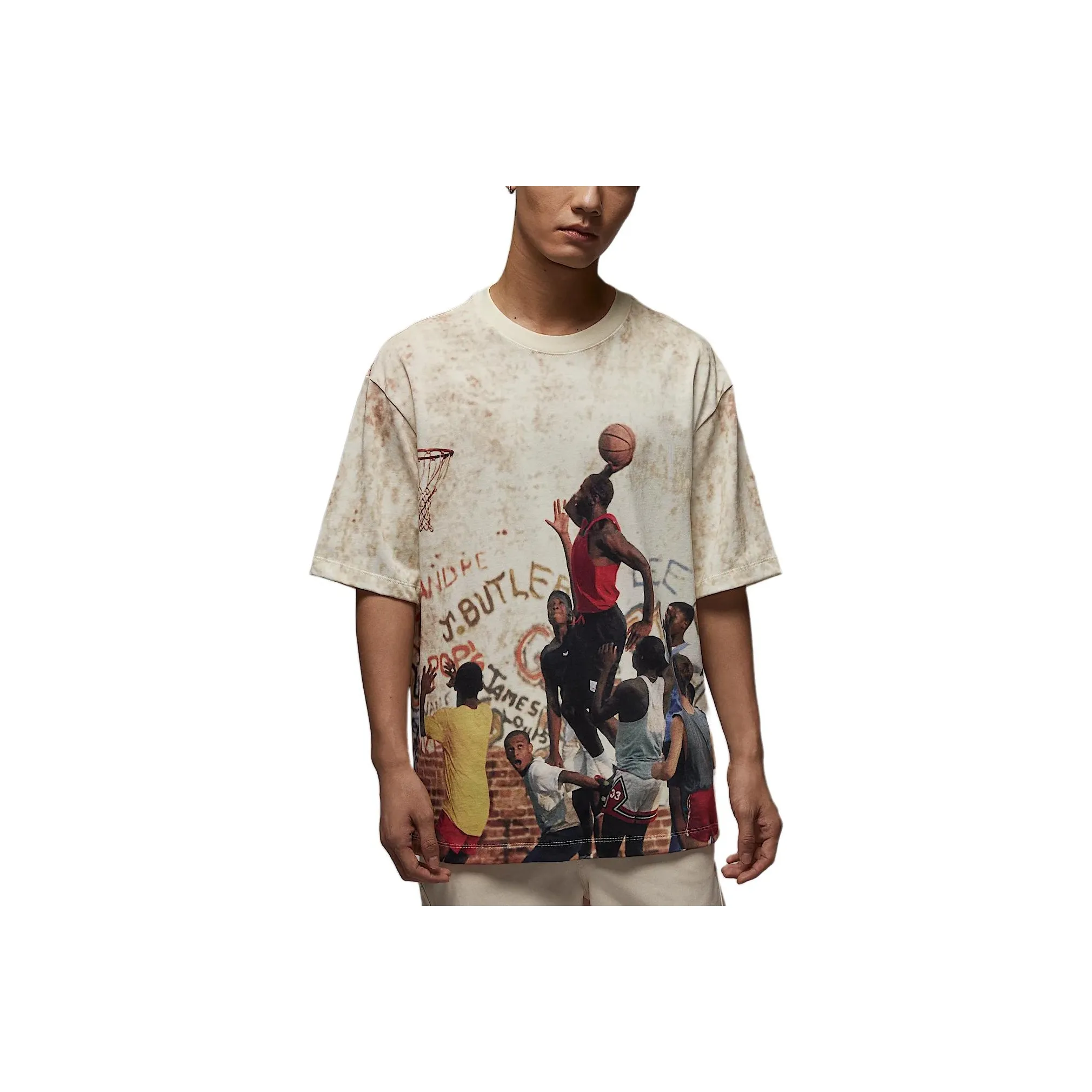 Jordan 85 T Shirt Men's Sail White/Legendary Light Brown/Stone Red