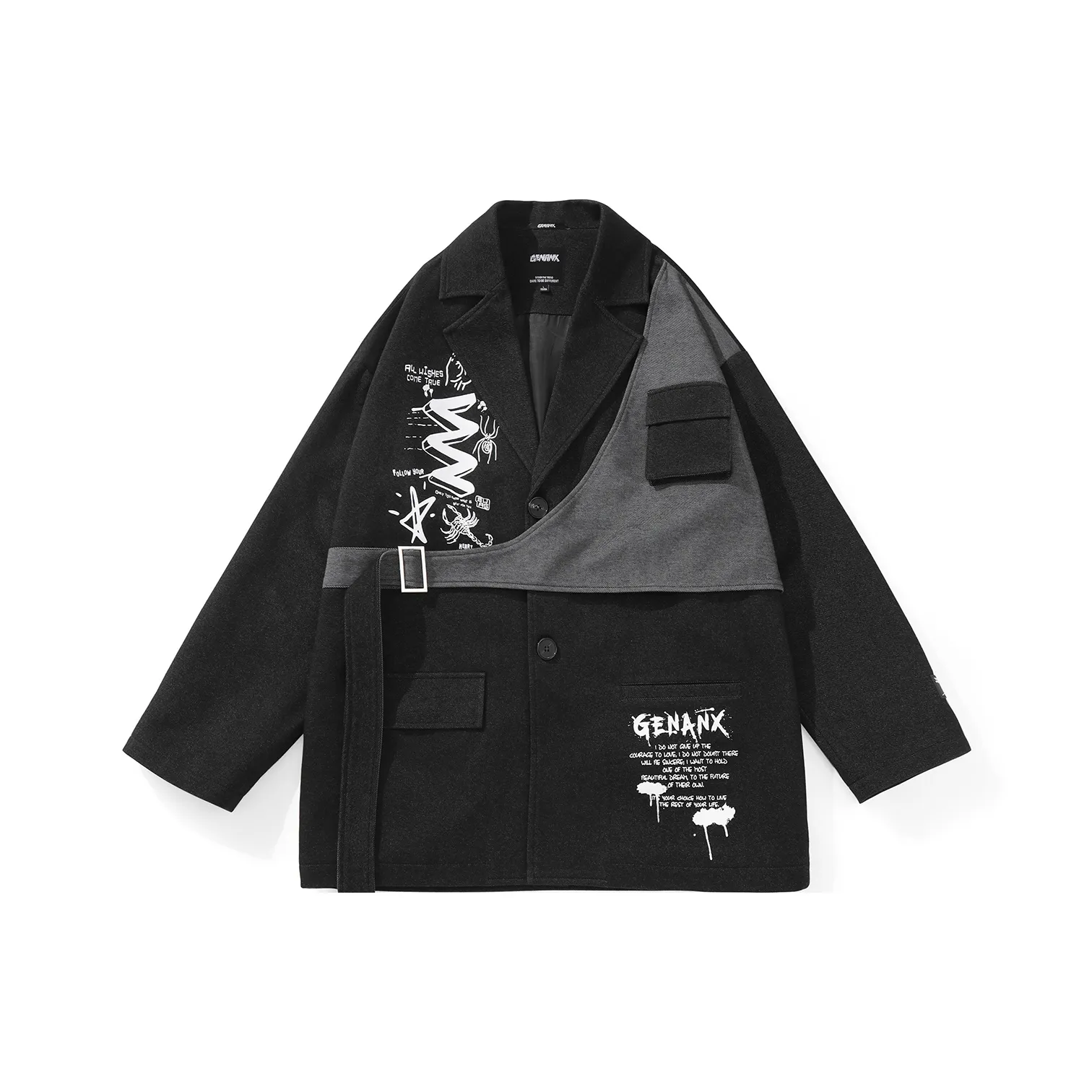 GENANX Business Suits Unisex Black