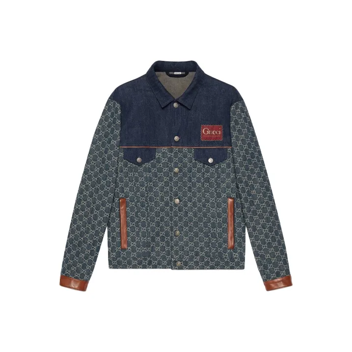 GUCCI Gg Monogram Eco Washed Organic Denim Jacket