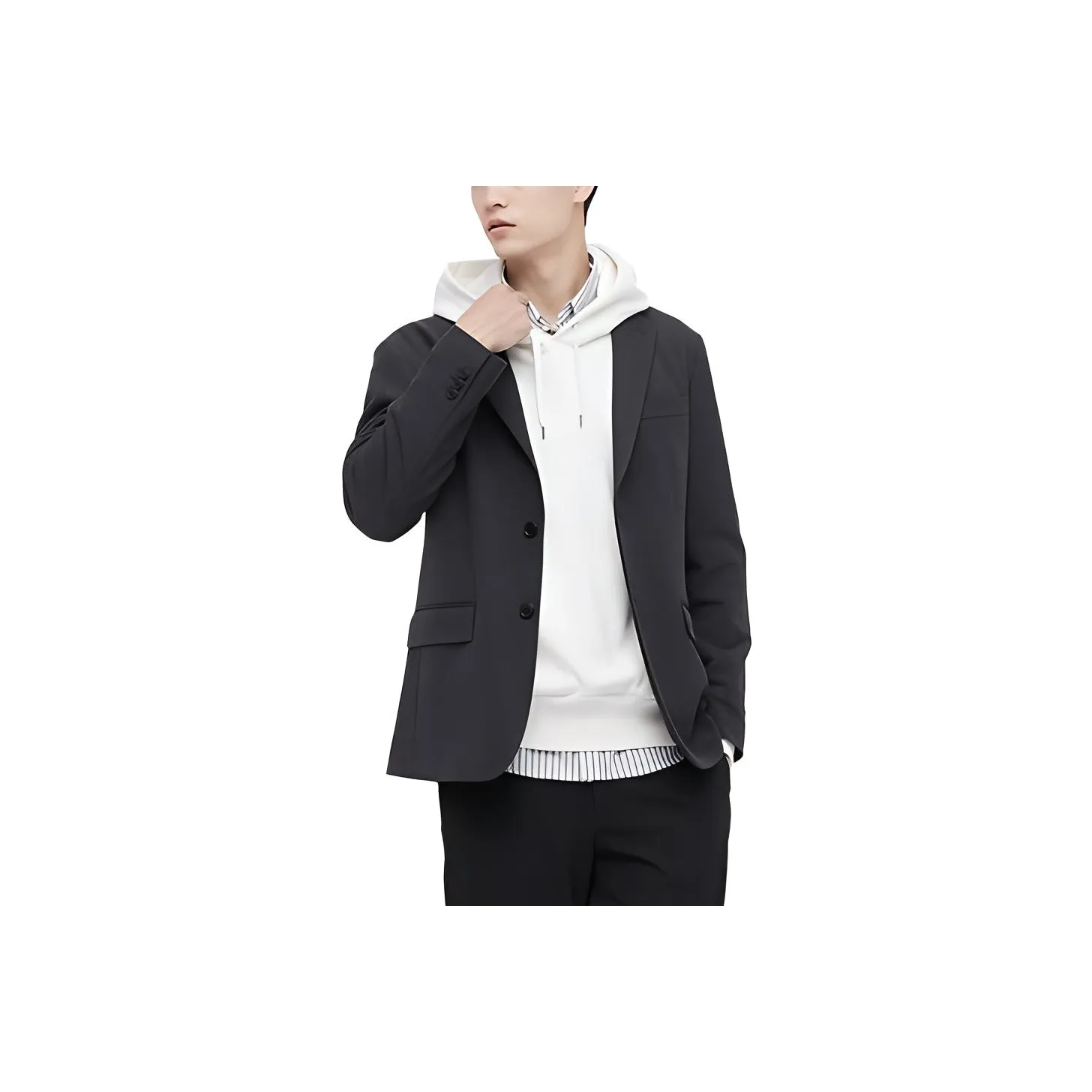 UNIQLO Темно-серый Мужской Деловой костюм