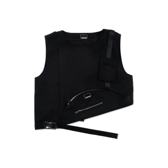 TEAM WANG Черные Унисекс Жилеты