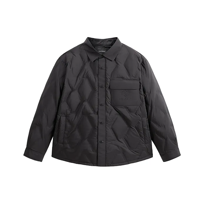 PEACEBIRD MEN Мужская пуховая куртка черного цвета