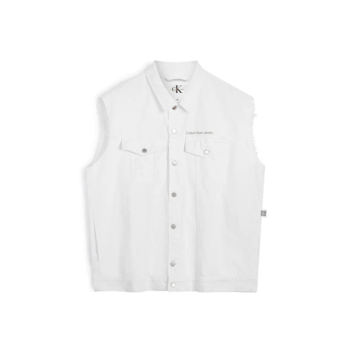 CALVIN KLEIN Rainbow Series Denim Jacket Unisex White Denim