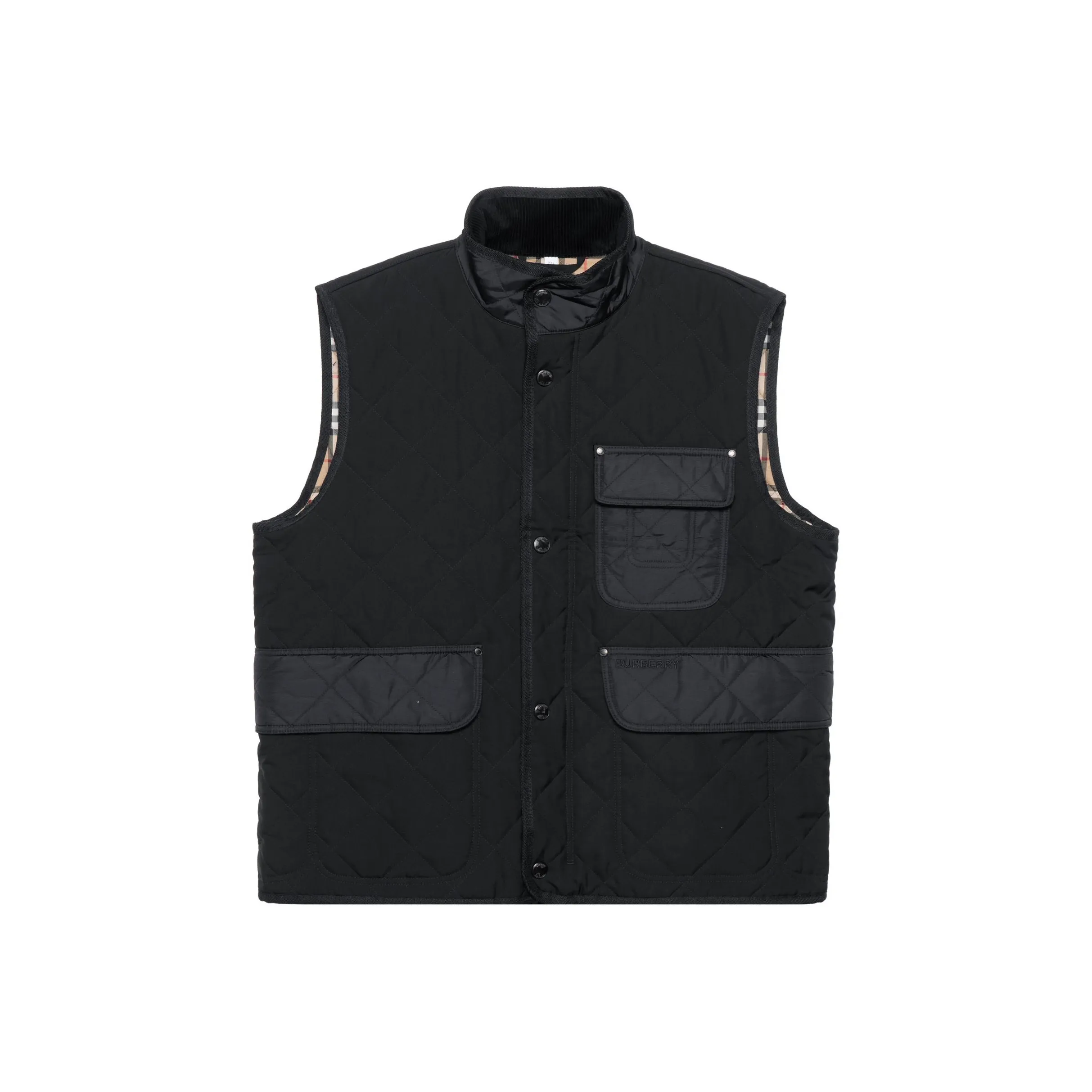 Burberry FW21 Diamond-Quilted Vintage Check Lined Gilet