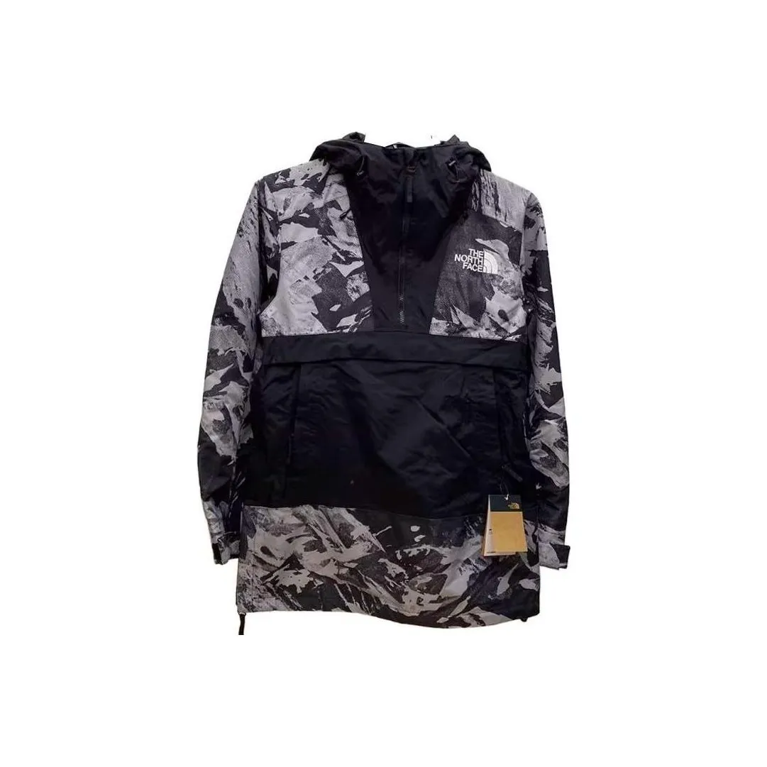 The North Face Водонепроницаемый и Дышащий Ветровка Мужской Черный Серый