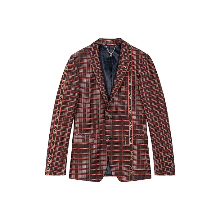 DAVID NAMAN Business Suits Men's Burgundy
