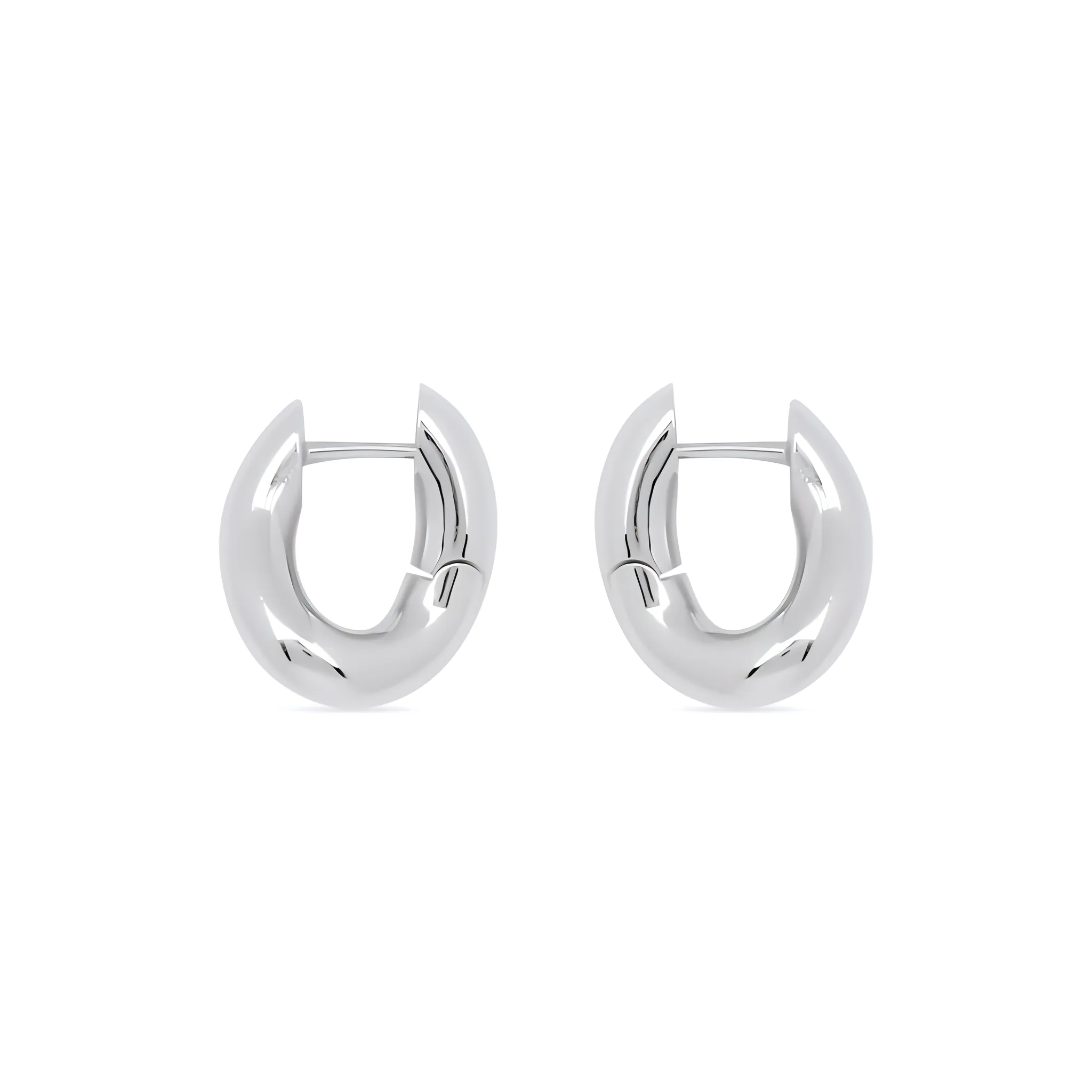 Balenciaga Loop Xxs Logo Engraved Earrings