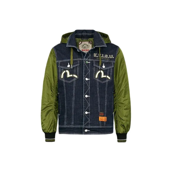 EVISU Denim Jacket Men's Denim/Green