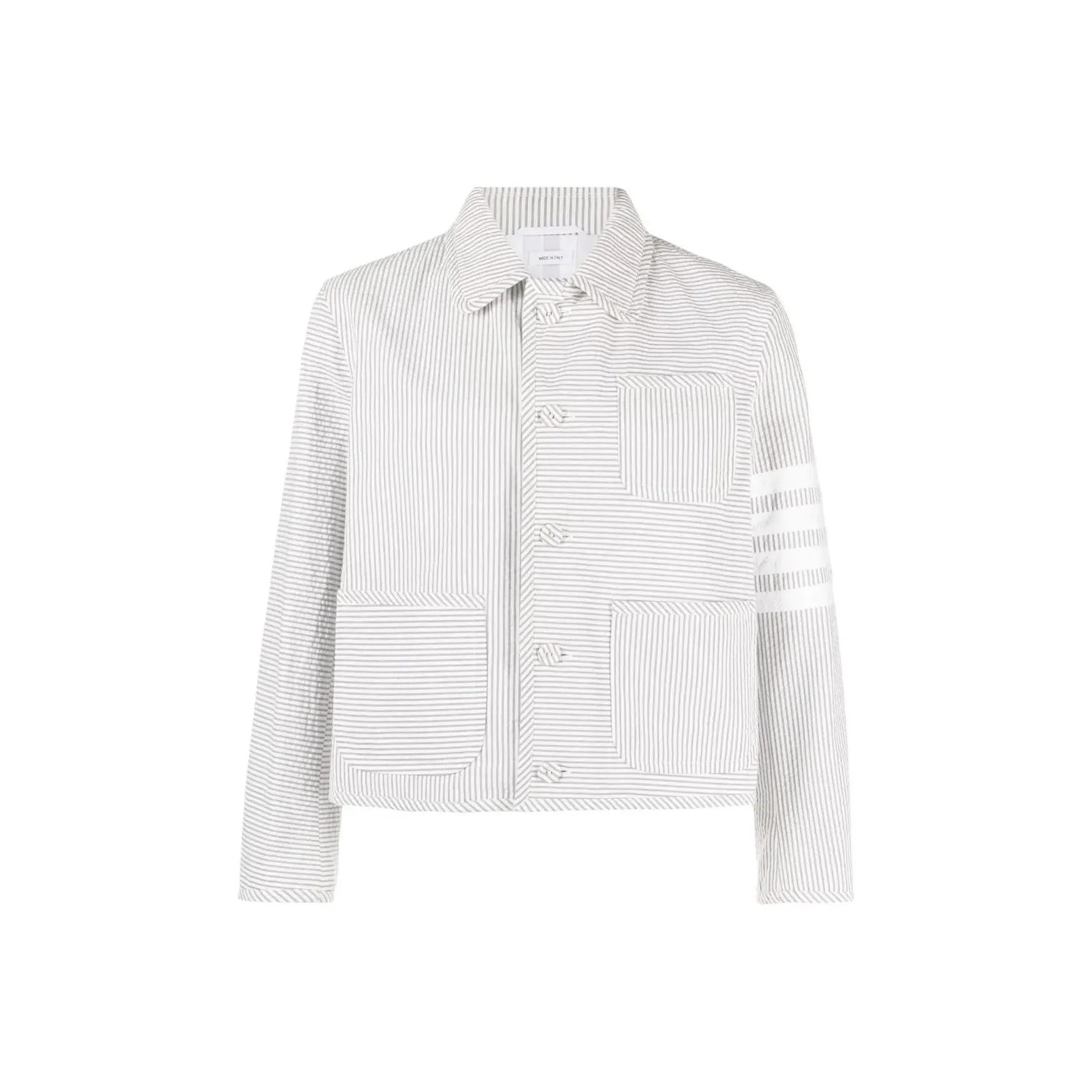 THOM BROWNE Unconstructed 4 Bar Seersucker Jacket