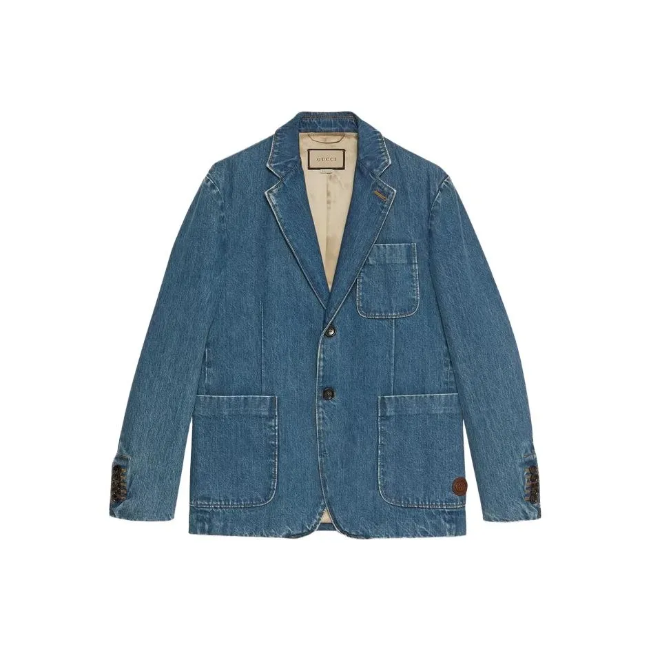 GUCCI SS23 Denim Jacket Men's Blue