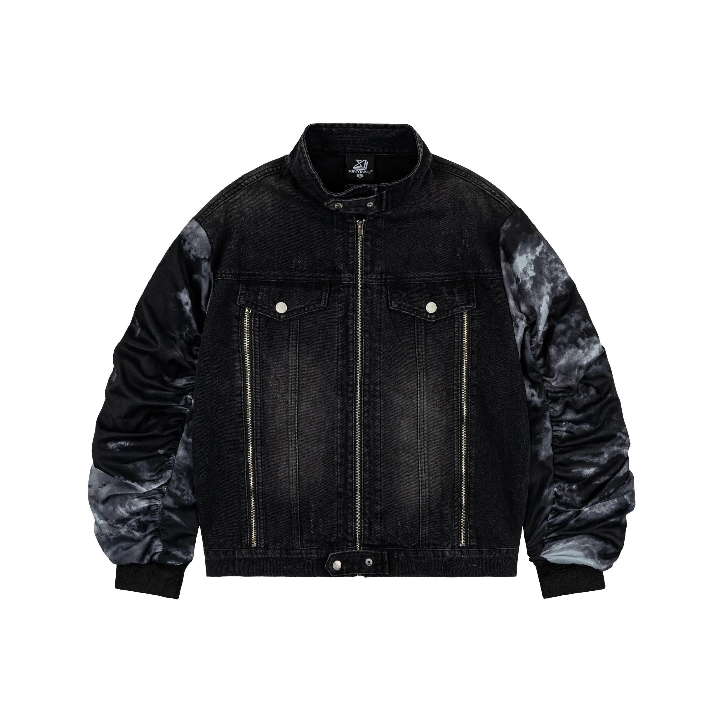 XINYINSU Denim Jacket Unisex Black
