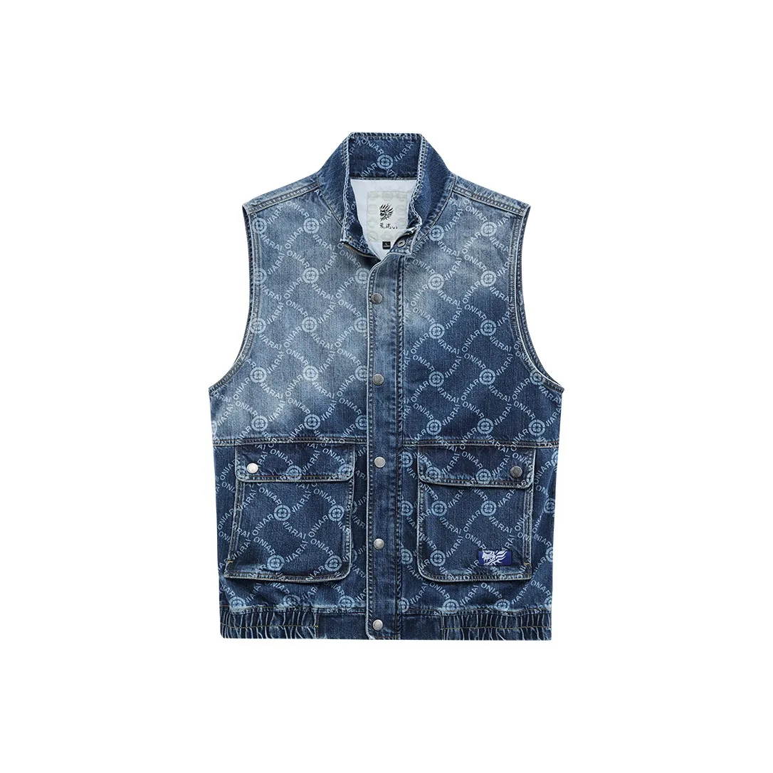 ONIARAI Джинсовый синий Мужские жилеты