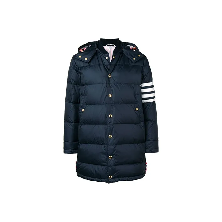 THOM BROWNE 4 bar Matte Nylon Coat