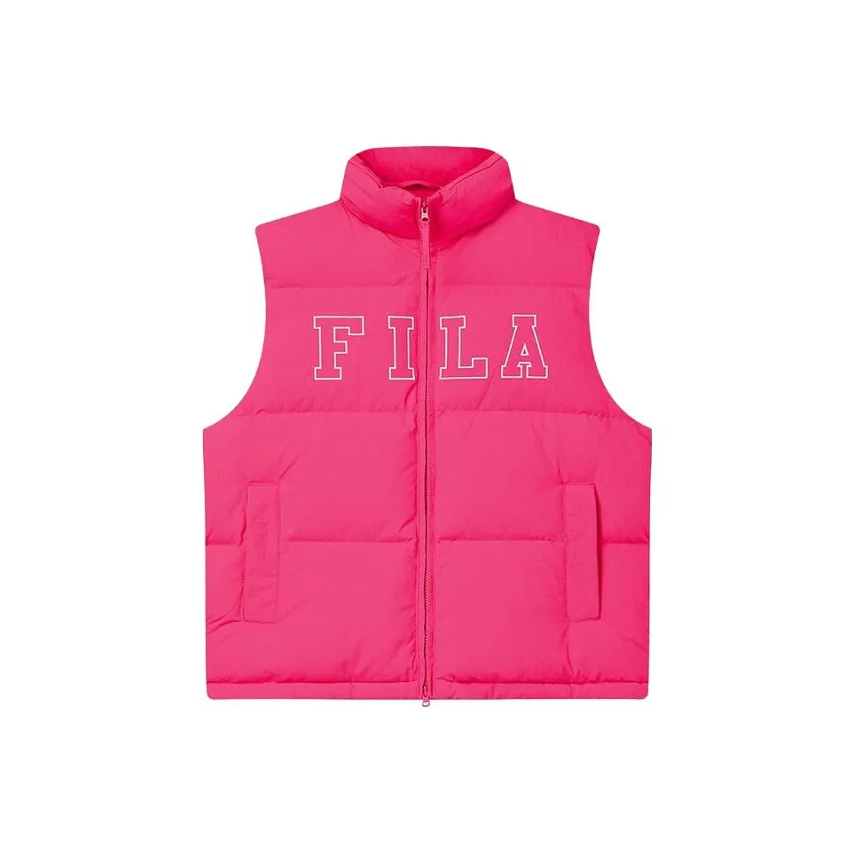 FILA Down Vest Unisex True Rose Red