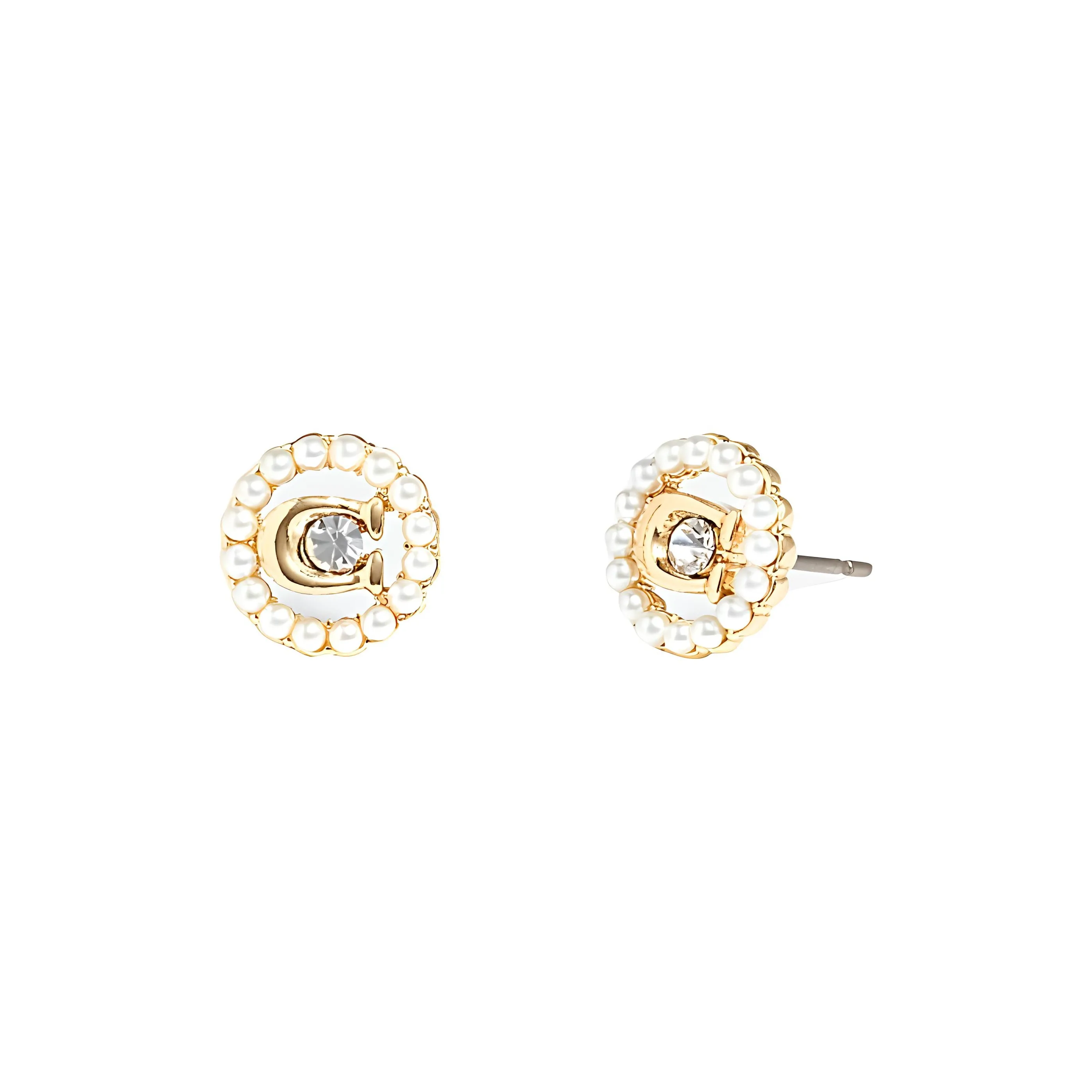 COACH Crystal Stud Earrings Women's