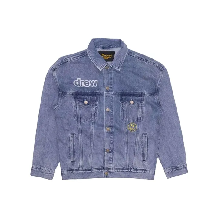 Drew House Letter Logo Series Blue Unisex Джинсовые куртки