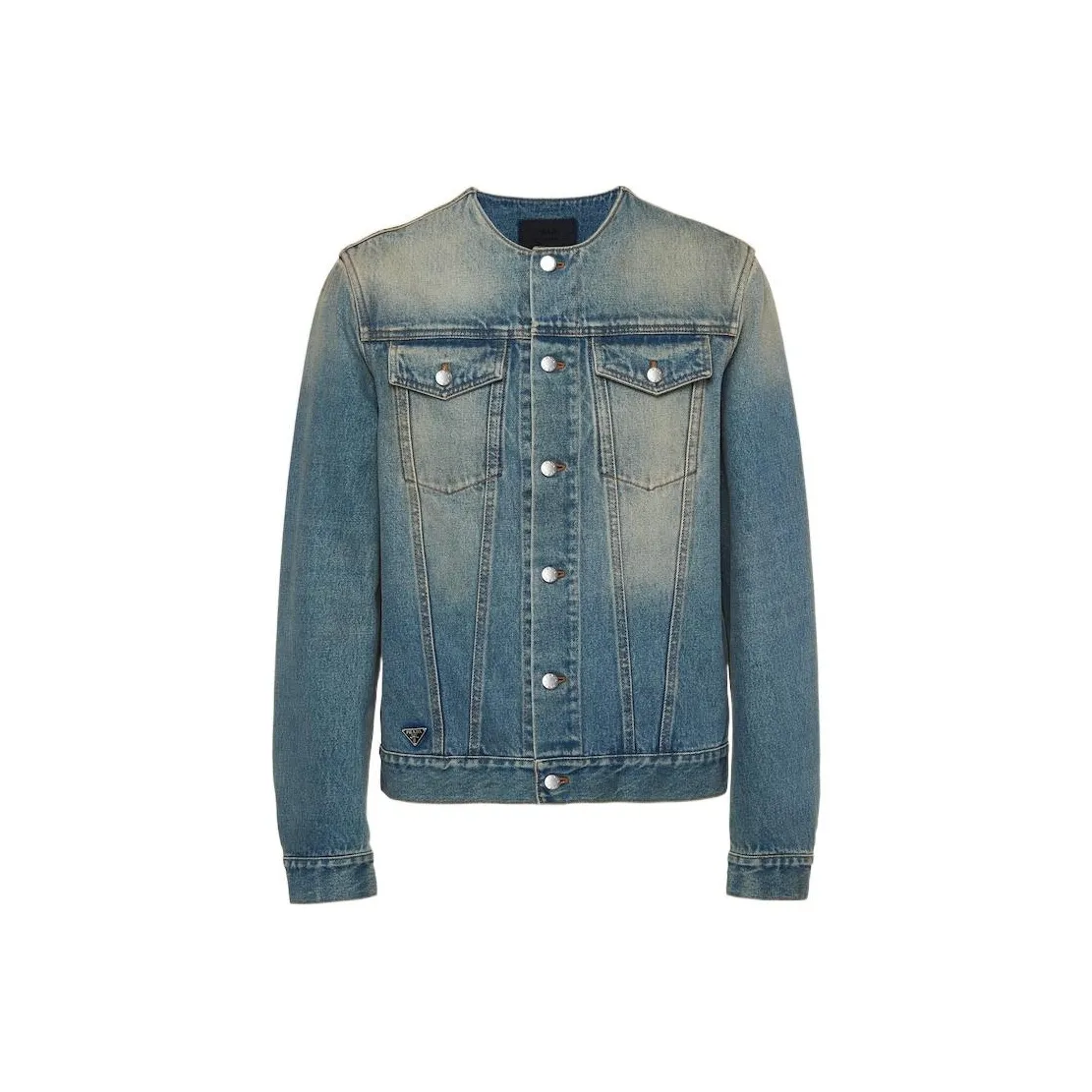 PRADA Denim Jackets Men's Light Blue