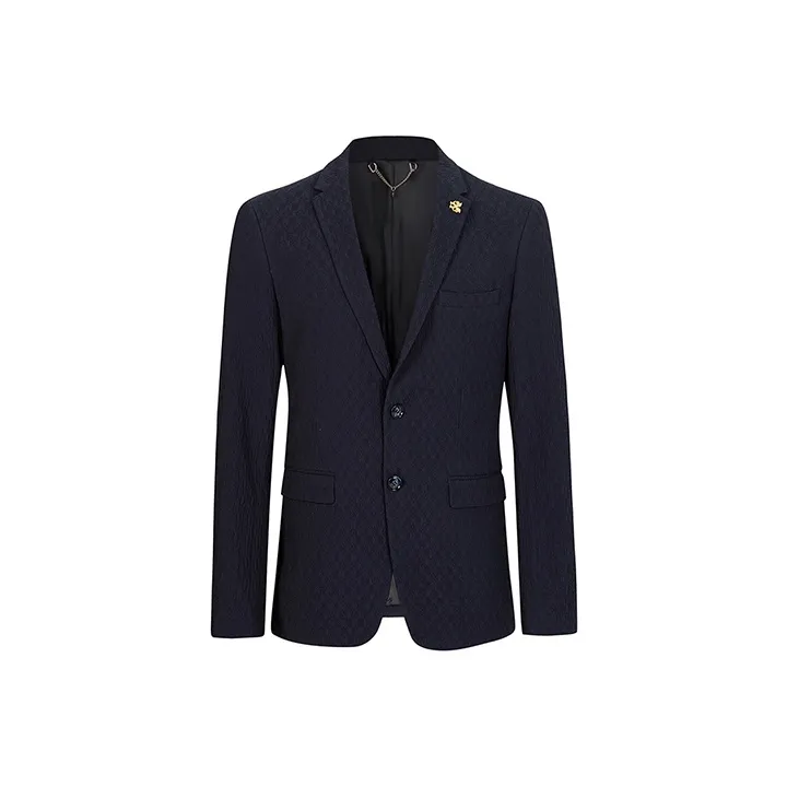 DAVID NAMAN Business Suits Men's Navy Blue