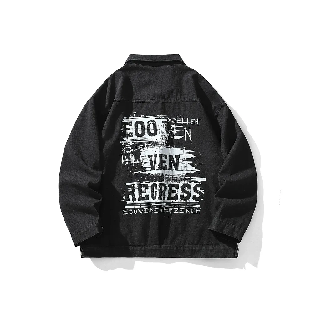 EOOVEN Деним Куртка Весенний Осенний Унисекс