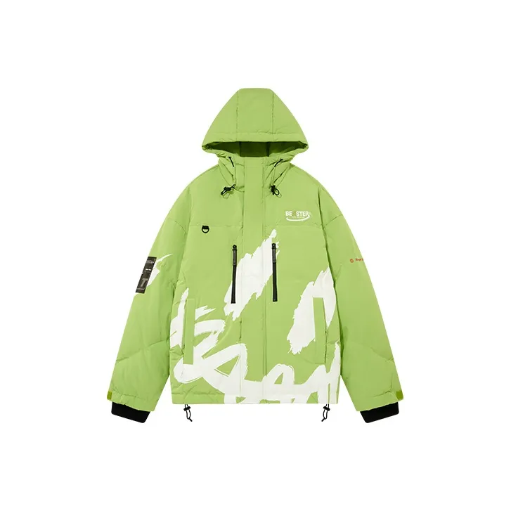 BEASTER Letter Demon С капюшоном Loose Fit Утепленный пуховик Unisex