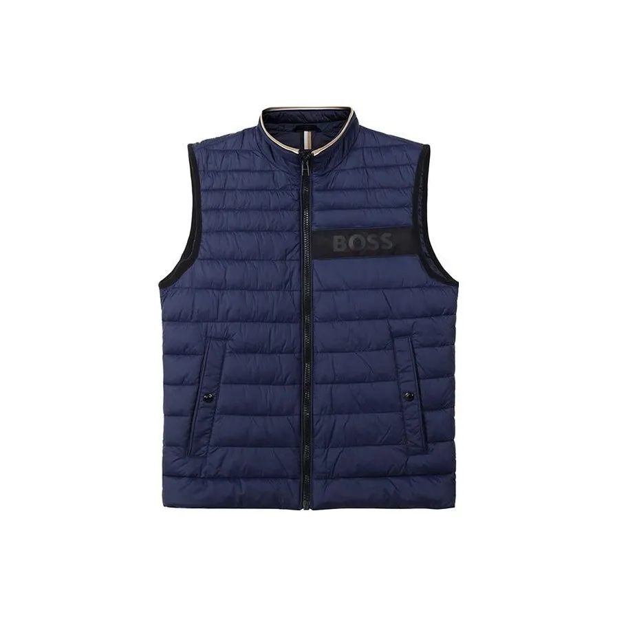Hugo Boss Темно-синие мужские жилеты