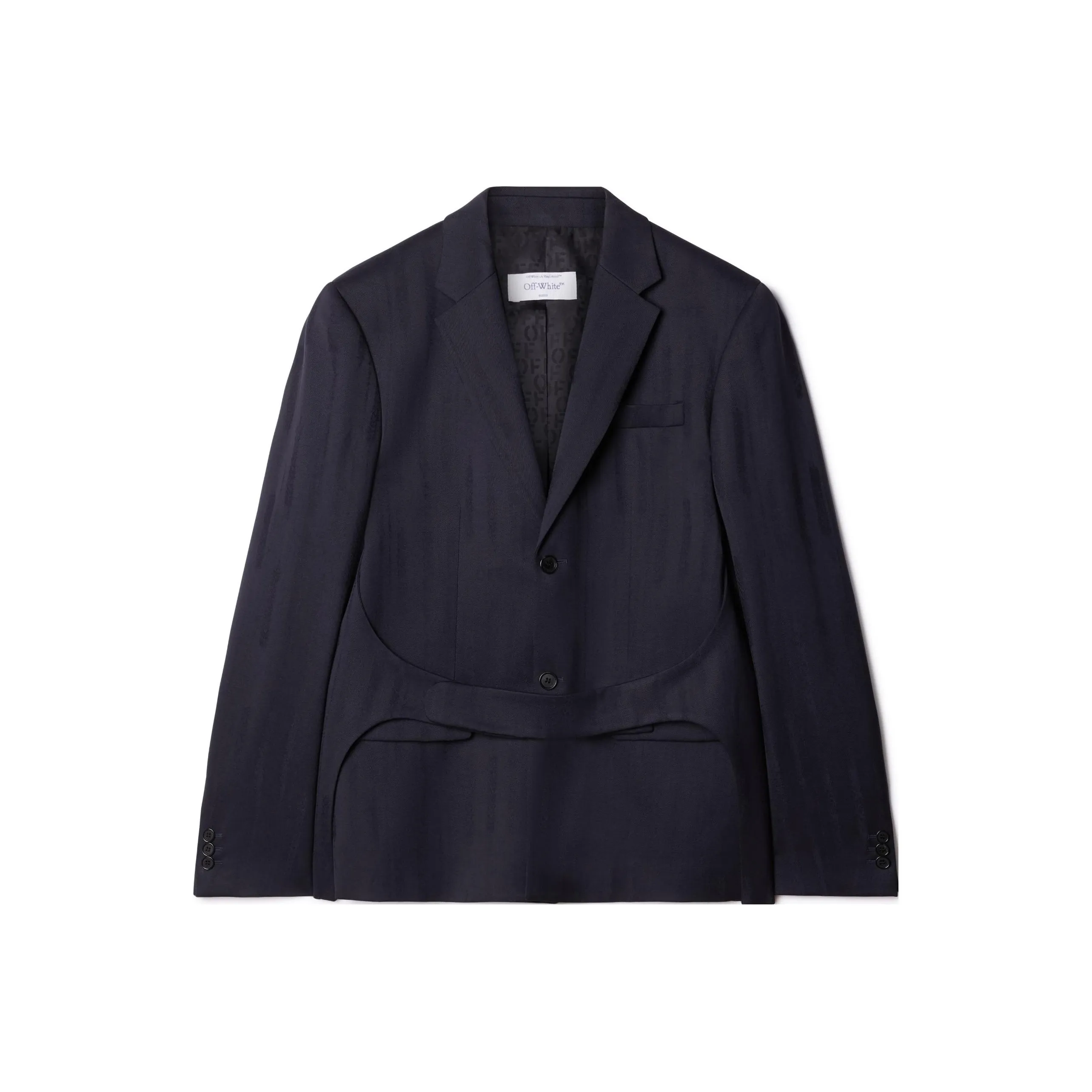 OFF WHITE Striped Relaxed Fit Blazer