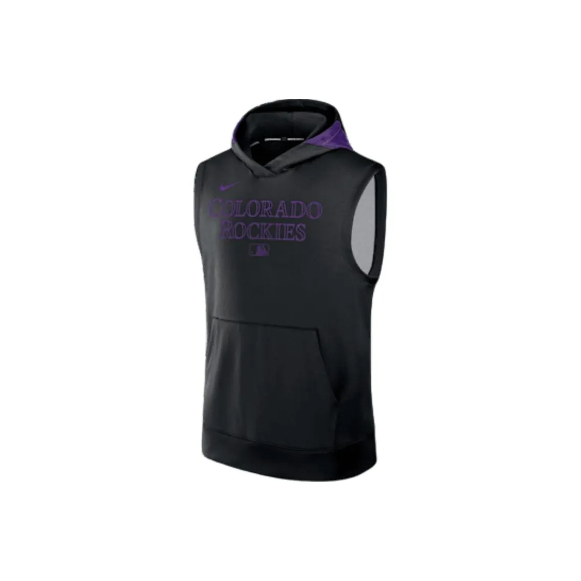 Nike Colorado Rockies Authentic Collection Men's Nike Dri FIT Mlb Sleeveless Pullover Hoodie