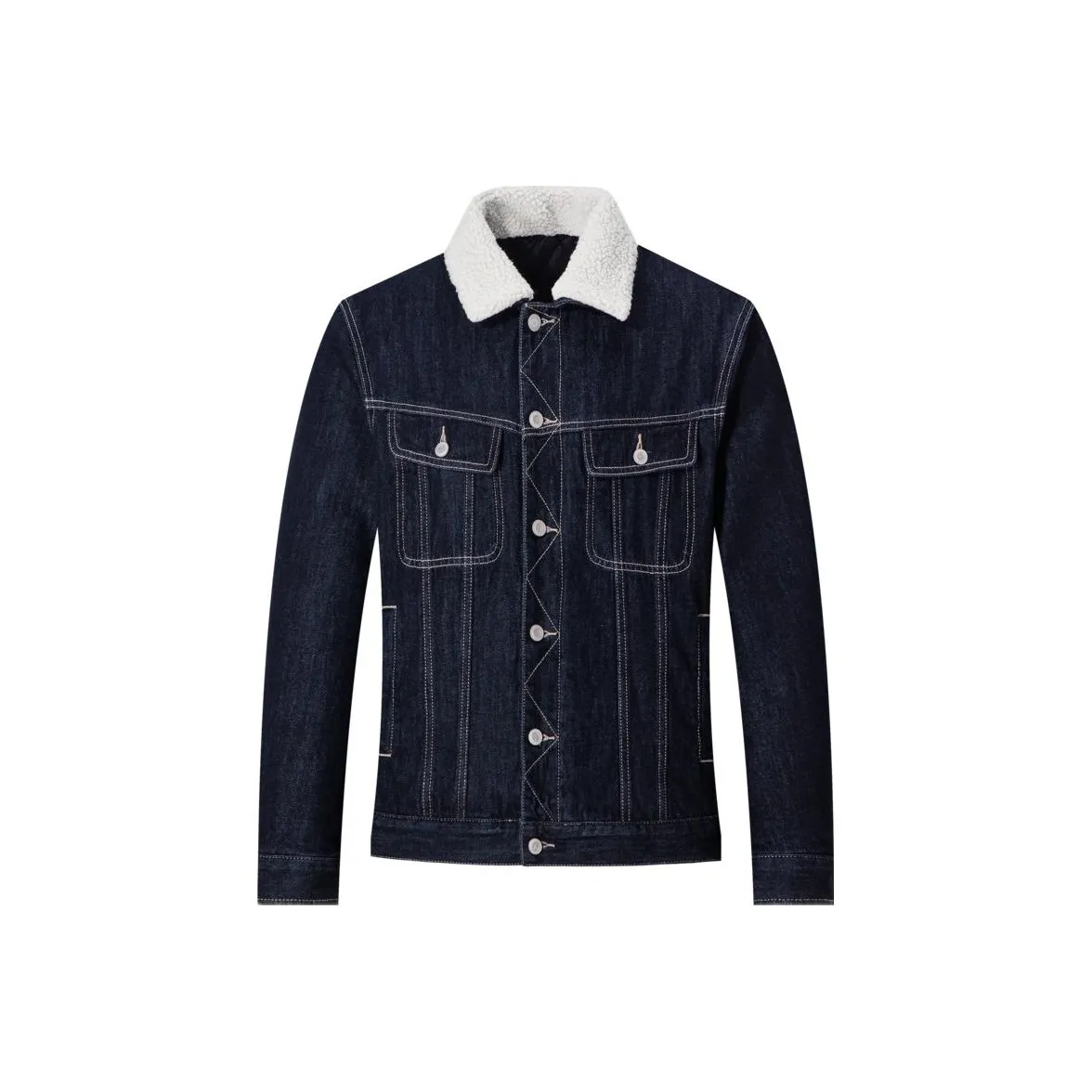 SEPTWOLVES Denim Jacket Men's Navy Blue
