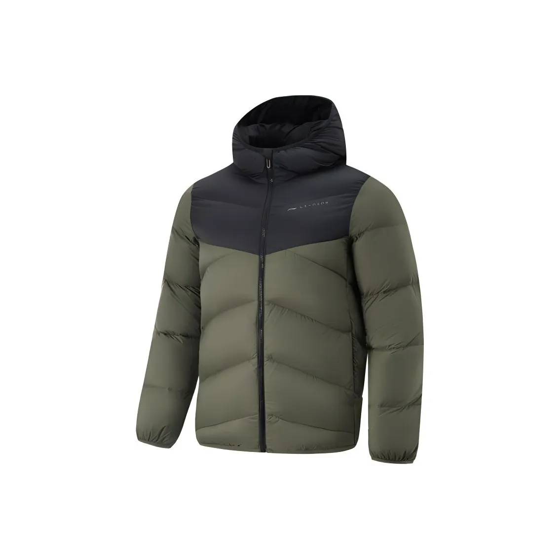 LINING Fitness Series Пуховик Мужской Армейский Зеленый Черный