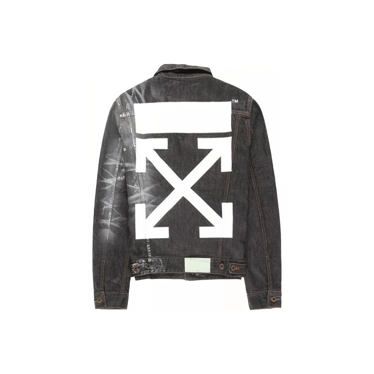 OFF WHITE Denim jacket Manches Men's Black