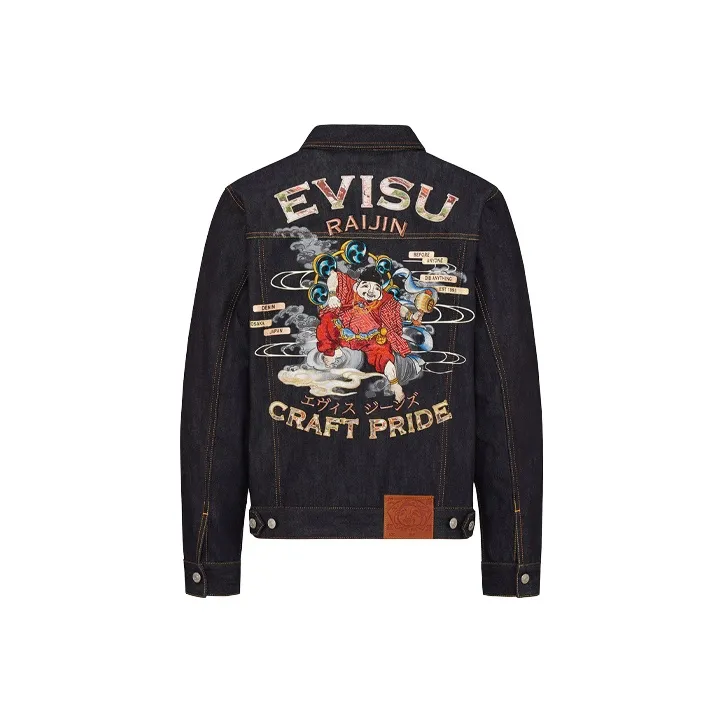EVISU Denim Jackets Men's Denim Blue