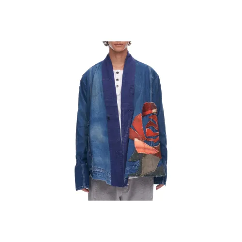GREG LAUREN Blue Мужские джинсовые куртки
