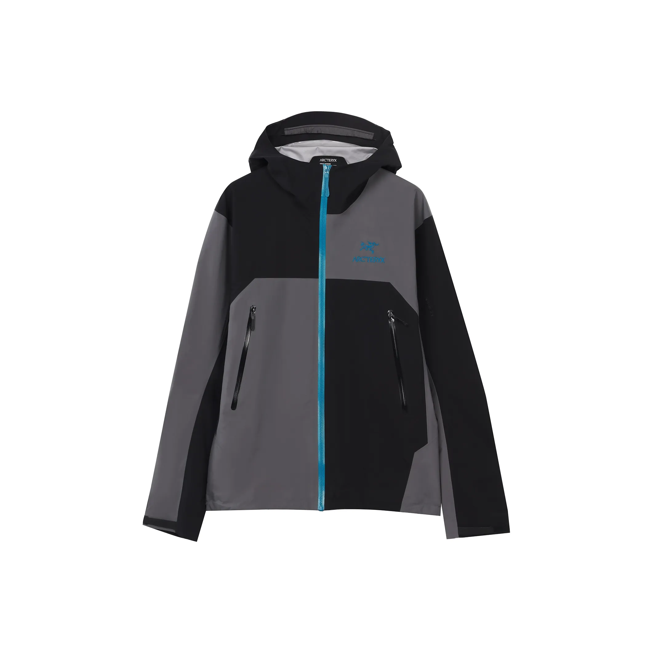Arcteryx BETA Water-Resistant Windproof Breathable Windbreaker Jacket Men's Black Gray Blue
