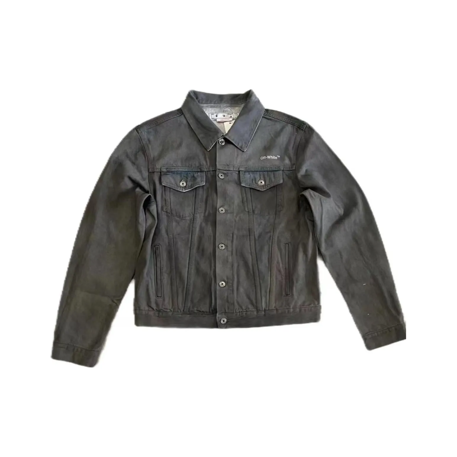 Off Белый Куртки и Пальто Мужской Серый