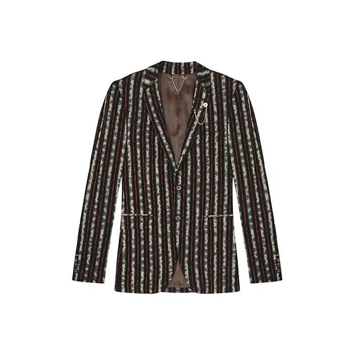 DAVID NAMAN Business Suits Men's Burgundy