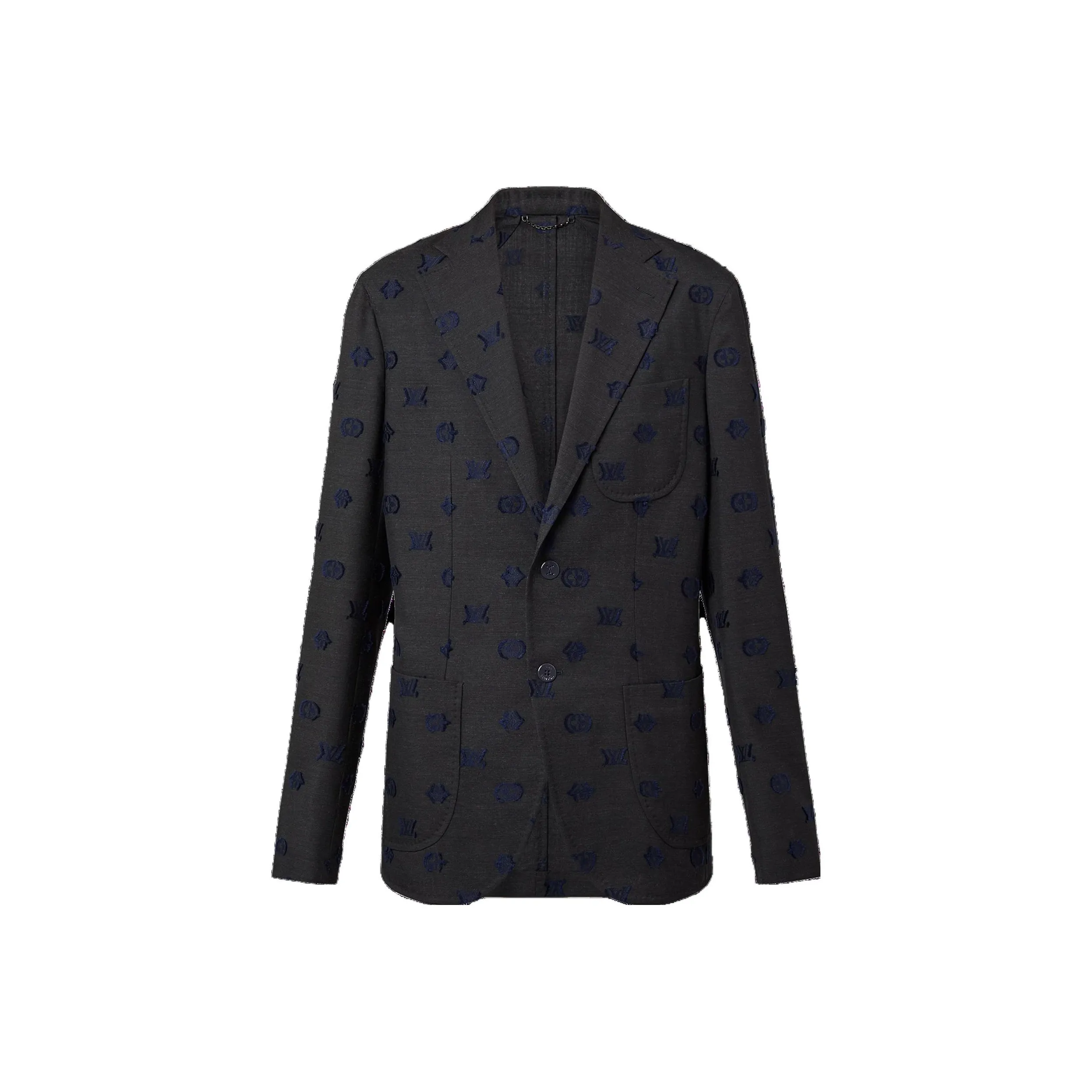 LOUIS VUITTON Single Breasted Wool Blend Napolitana Jacket