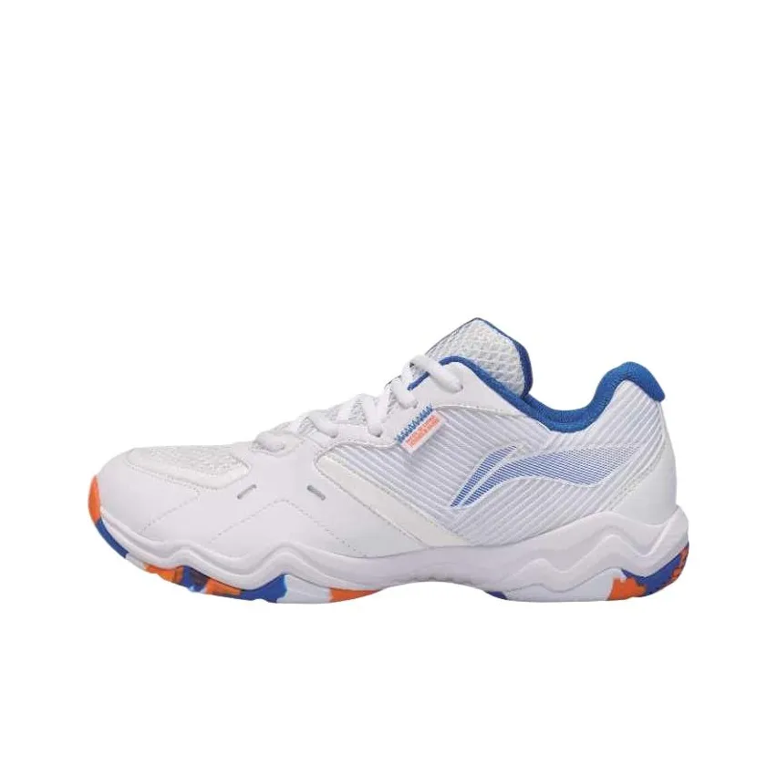 LiNing Противоскользящая Износостойкая Дышащая Низкая Обувь для Бадминтона Унисекс Белая