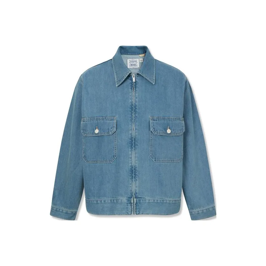 Levis SS23 Midnight Blue Denim Jackets Men Blue