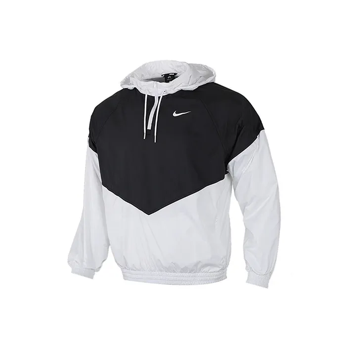 Nike Windbreaker Jackets Men Black White