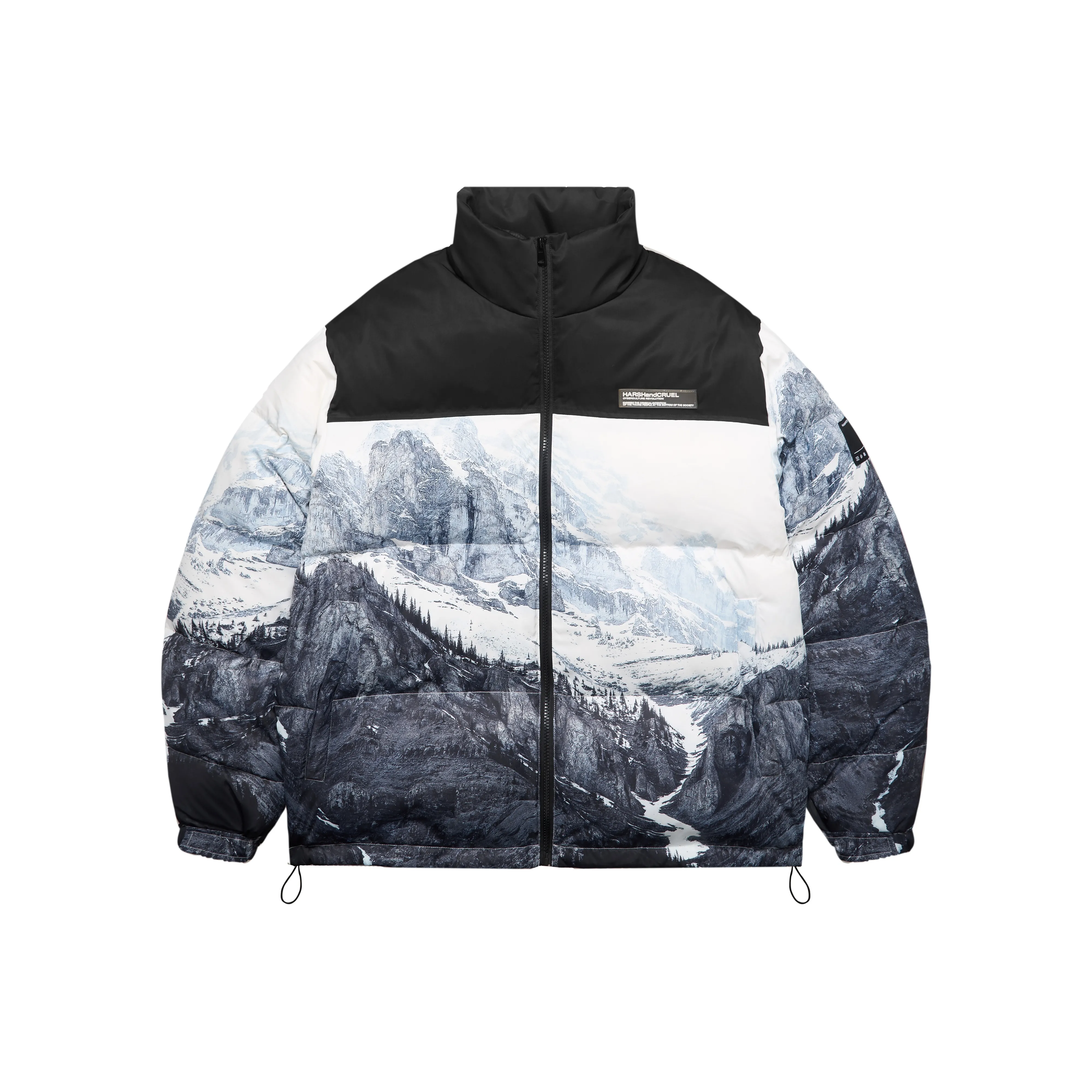 HARSH AND CRUEL Пуховик Унисекс Черный