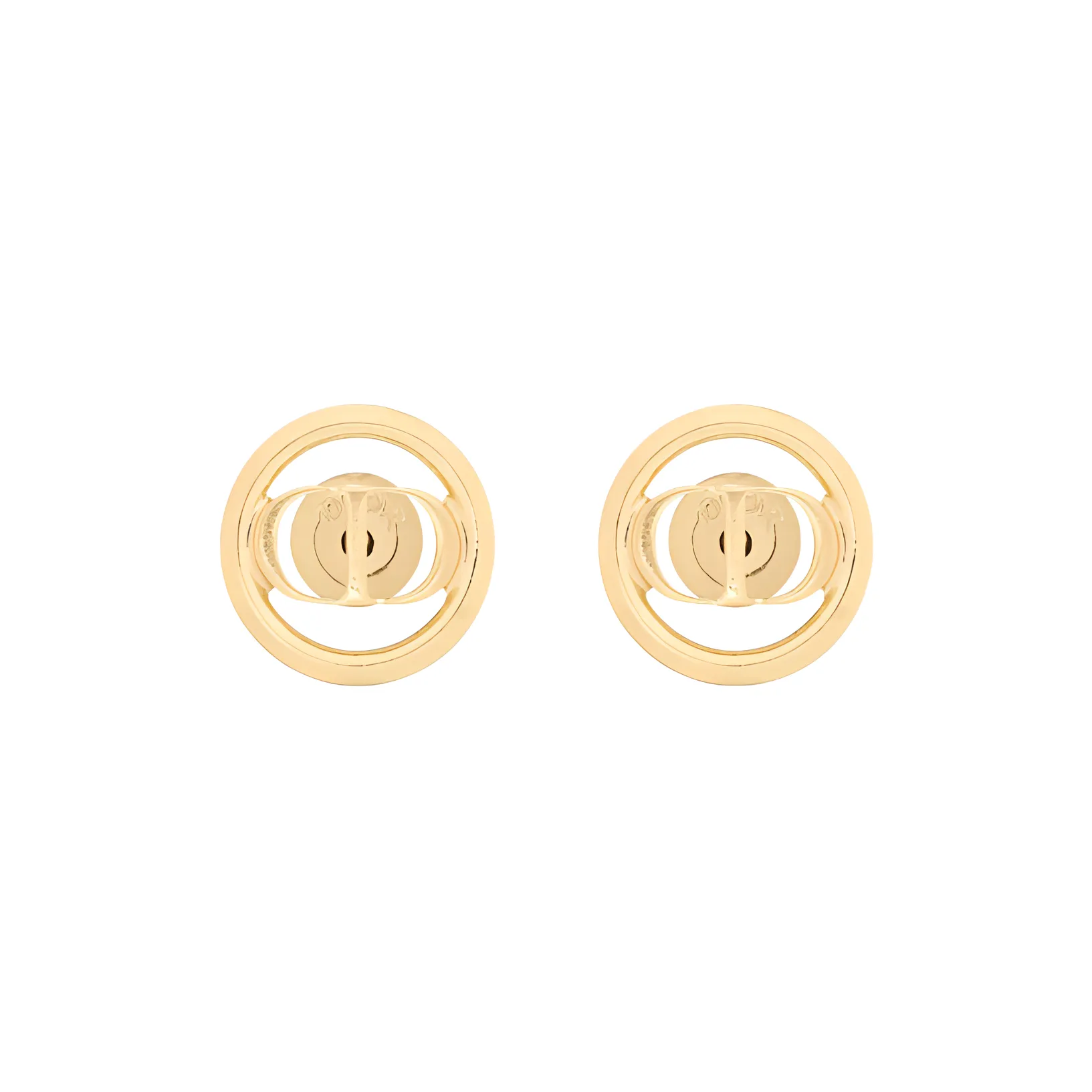 DIOR Metal Stud Earrings Women's Gold