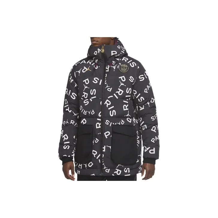 Jordan PSG Paris Saint Germain Down Jacket Paris Saint Germain Men's Black