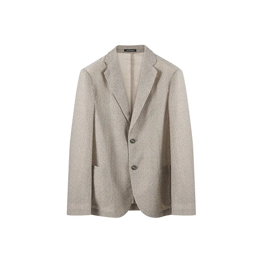 EMPORIO ARMANI FW23 Business Suit Coat Men's Light Linen Brown