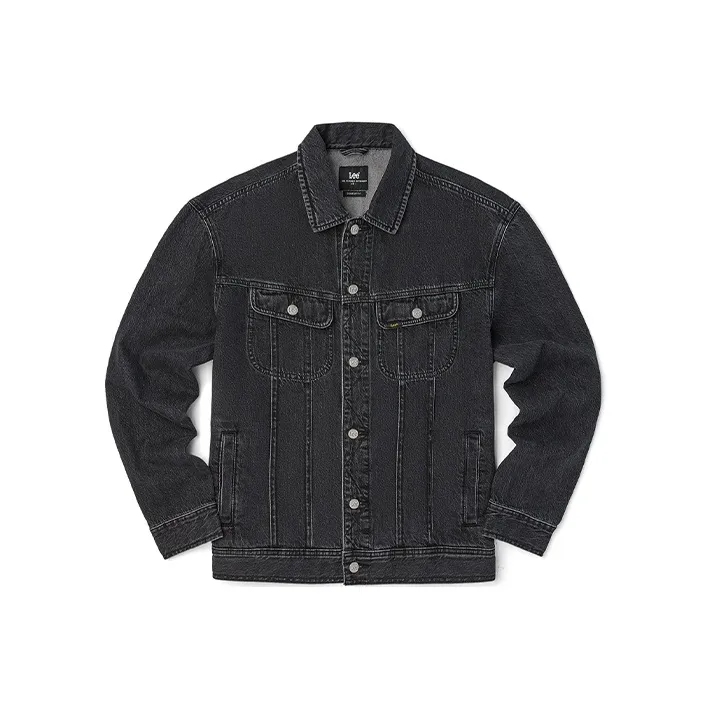 Lee Denim Jackets Men's Black Gray Color
