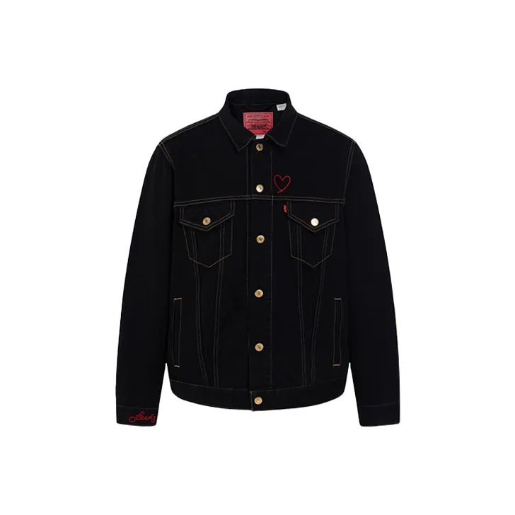 Levis Черные Мужские Джинсовые Куртки