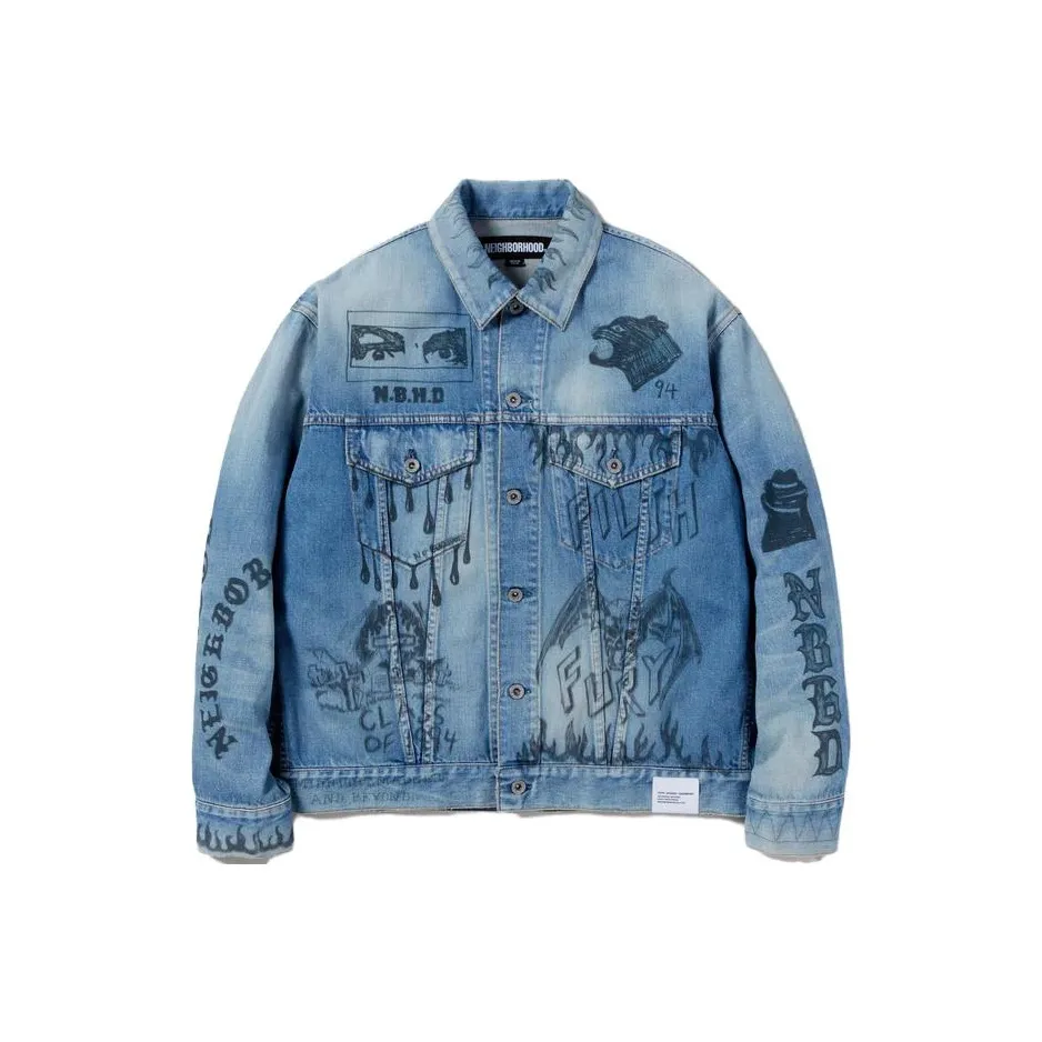 NEIGHBORHOOD Type 3 Graphic print Denim Jacket