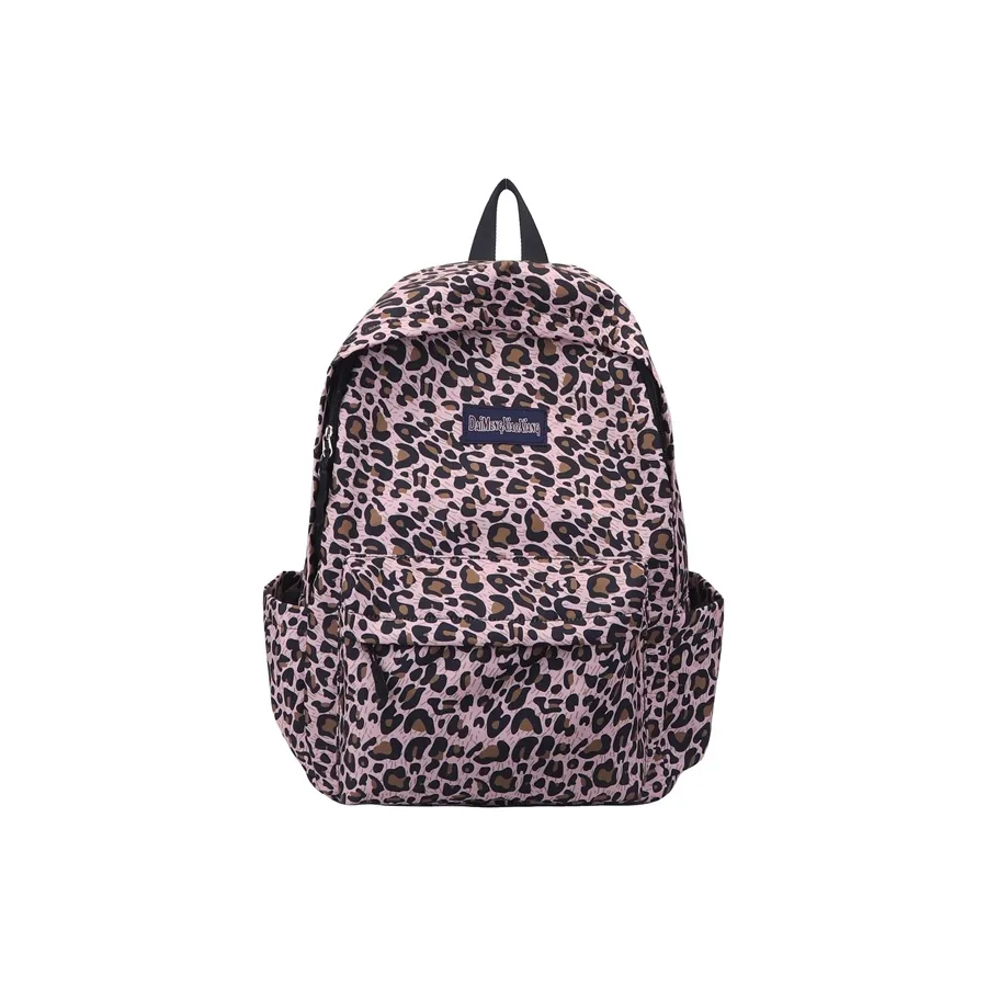 URBAN FOREST Canvas Backpack Unisex Pink/White Leopard Print/Brown/Blue/White Cow/White Zebra