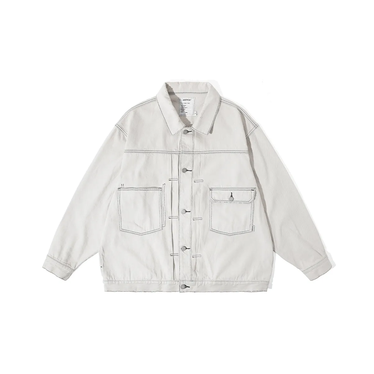 RESTICK Denim Jacket Men's White