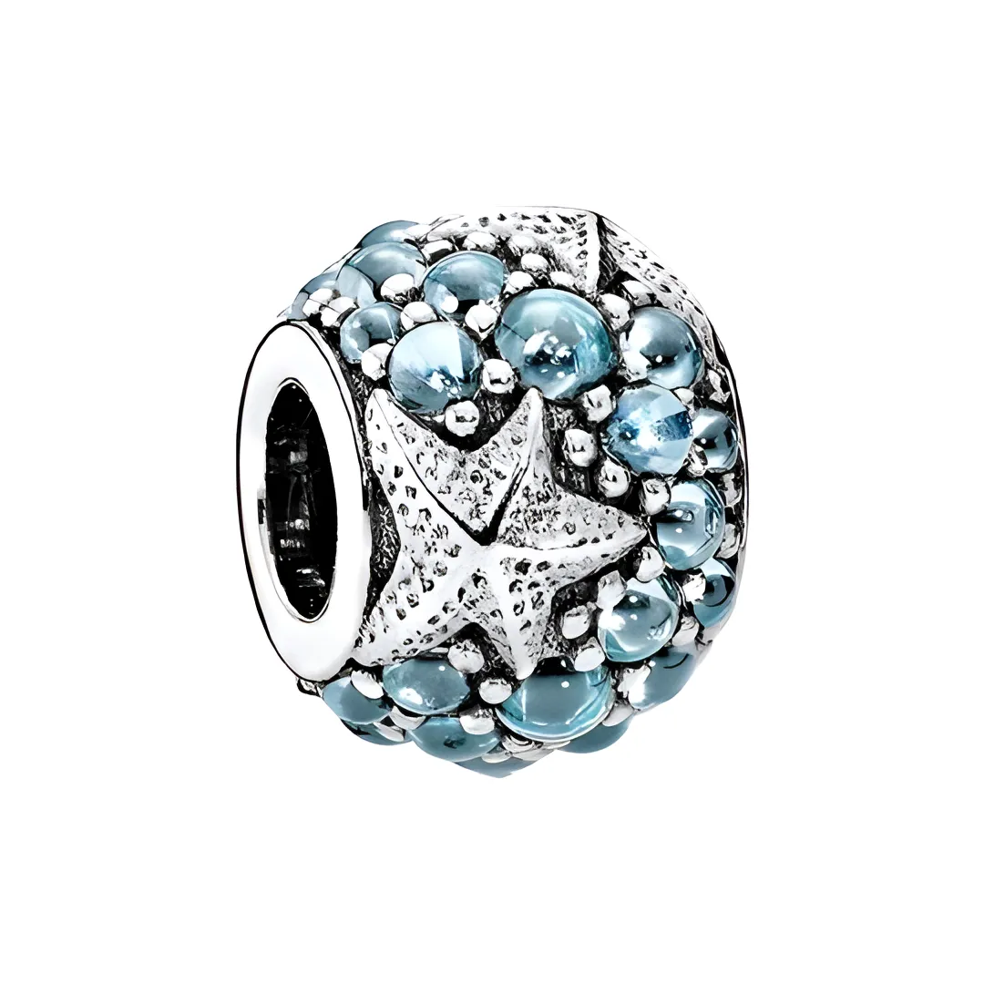 Pandora Металлическая Бусина Ожерелье Унисекс Серебряный