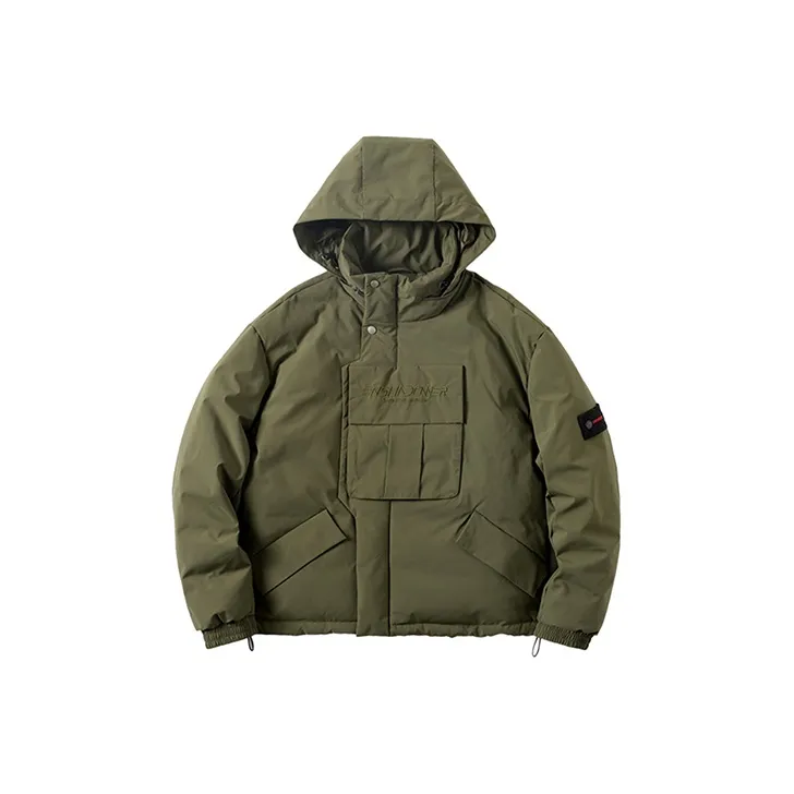 ENSHADOWER Пуховик Зимний Унисекс Армейский зеленый